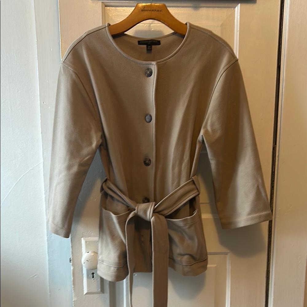 Women's Beige Jacket with Belt